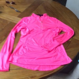 Long sleeve dry fit 1/4 zip workout top Size M